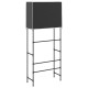 2 szintes fekete mosógép feletti tárolóállvány 71x29,5x170,5 cm