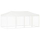Fehér összecsukható rendezvénysátor oldalfalakkal 3x6 m