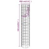 3 db kör alakú horganyzott acél gabion magaságyás ø30 x 150 cm