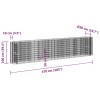 Horganyzott vas gabion magaságyás 470x50x100 cm
