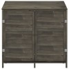 Antracitszürke tömör fenyőfa kerti fészer 102 x 52 x 112 cm