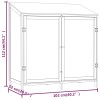 Antracitszürke tömör fenyőfa kerti fészer 102 x 52 x 112 cm