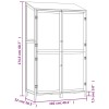 Antracit tömör fenyőfa kerti fészer 102x52x174,5 cm