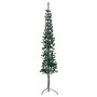 Zöld vékony fél műkarácsonyfa állvánnyal 120 cm