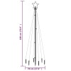 Színes fényű karácsonyfa tüskével 108 led-del 180 cm