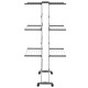3 szintes ezüst ruhaszárító állvány kerekekkel 60 x 70 x 166 cm