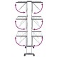 3 szintes ezüst ruhaszárító állvány kerekekkel 60 x 70 x 166 cm