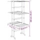 3 szintes ezüst ruhaszárító állvány kerekekkel 60 x 70 x 166 cm
