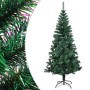 Zöld pvc műkarácsonyfa irizáló csúcsokkal 120 cm