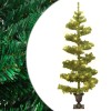 Zöld pvc kivilágított kacskaringós karácsonyfa kaspóval 120 cm