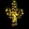 Zöld pvc karácsonyi kaktusz állvánnyal és led-del 180 cm