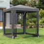 Antracitszürke hdpe rendezvénysátor 4 hálós oldalfallal 2 x 2 m