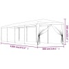 Antracitszürke hdpe rendezvénysátor 10 hálós oldalfallal 3x12 m