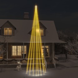 Karácsonyfa zászlórúdon 1134 meleg fehér led-del 800 cm