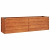 Rozsda színű corten acél kerti magaságyás 160 x 40 x 45 cm