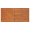 Rozsda színű corten acél kerti magaságyás 160 x 40 x 77 cm