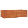 Rozsda színű corten acél kerti magaságyás 160 x 80 x 45 cm