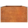 Rozsda színű corten acél kerti magaságyás 160 x 80 x 45 cm
