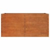 Rozsda színű színű corten acél kerti magaságyás 160x80x77 cm
