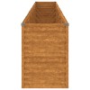 Corten acél kerti magaságyás 578 x 50 x 69 cm