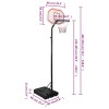 Fehér polietilén kosárlabda állvány 282-352 cm