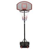 Fekete polietilén kosárlabda állvány 216-250 cm Fekete polietilén kosárlabda állvány 216-250 cm