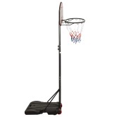 Fekete polietilén kosárlabda állvány 216-250 cm Fekete polietilén kosárlabda állvány 216-250 cm