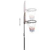 Fekete polietilén kosárlabda állvány 216-250 cm Fekete polietilén kosárlabda állvány 216-250 cm