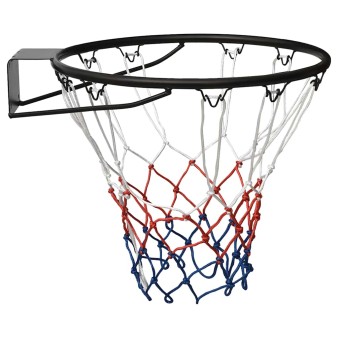 Fekete acél kosárlabda gyűrű 45 cm