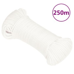 Teljesen fehér polipropilén hajókötél 3 mm 250 m
