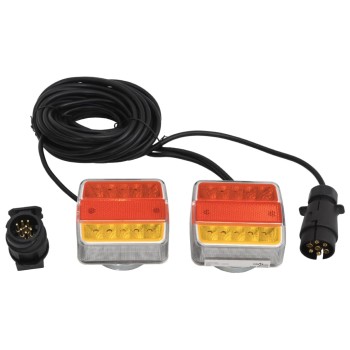 2 db piros utánfutólámpa led-izzóval 10,5 x 7,5 x 10 cm 12 v