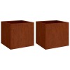 2 db corten acél növénytartó 32 x 30 x 29 cm