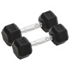 2 db összesen öntöttvas egykezes súlyzó 10 kg
