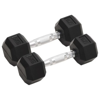 2 db összesen öntöttvas egykezes súlyzó 10 kg