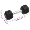 2 db összesen öntöttvas egykezes súlyzó 12 kg