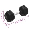 Öntöttvas egykezes súlyzó 25 kg