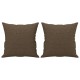 2 db barna szövet díszpárna 40 x 40 cm