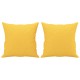 2 db világossárga szövet díszpárna 40 x 40 cm
