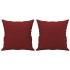 2 db bordó szövet díszpárna 40 x 40 cm