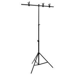 Fekete háttér állvány t-alakú 91x60x(70-200) cm