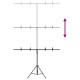Fekete háttér állvány t-alakú 151x60x(70-200) cm Fekete háttér állvány t-alakú 151x60x(70-200) cm