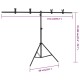 Fekete háttér állvány t-alakú 151x60x(70-200) cm Fekete háttér állvány t-alakú 151x60x(70-200) cm