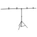 Fekete háttér állvány t-alakú 201x60x(70-200) cm
