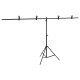 Fekete háttér állvány t-alakú 201x60x(70-200) cm Fekete háttér állvány t-alakú 201x60x(70-200) cm