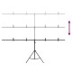 Fekete háttér állvány t-alakú 201x60x(70-200) cm Fekete háttér állvány t-alakú 201x60x(70-200) cm