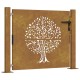 Famintás corten acél kerti kapu 105 x 80 cm