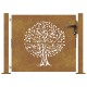 Famintás corten acél kerti kapu 105 x 80 cm