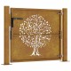 Famintás corten acél kerti kapu 105 x 80 cm