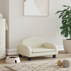 Krémszínű műbőr kutyaágy 50 x 40 x 30 cm