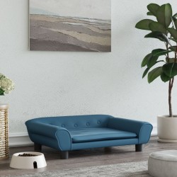 Kék bársony kutyaágy 70 x 48 x 22 cm